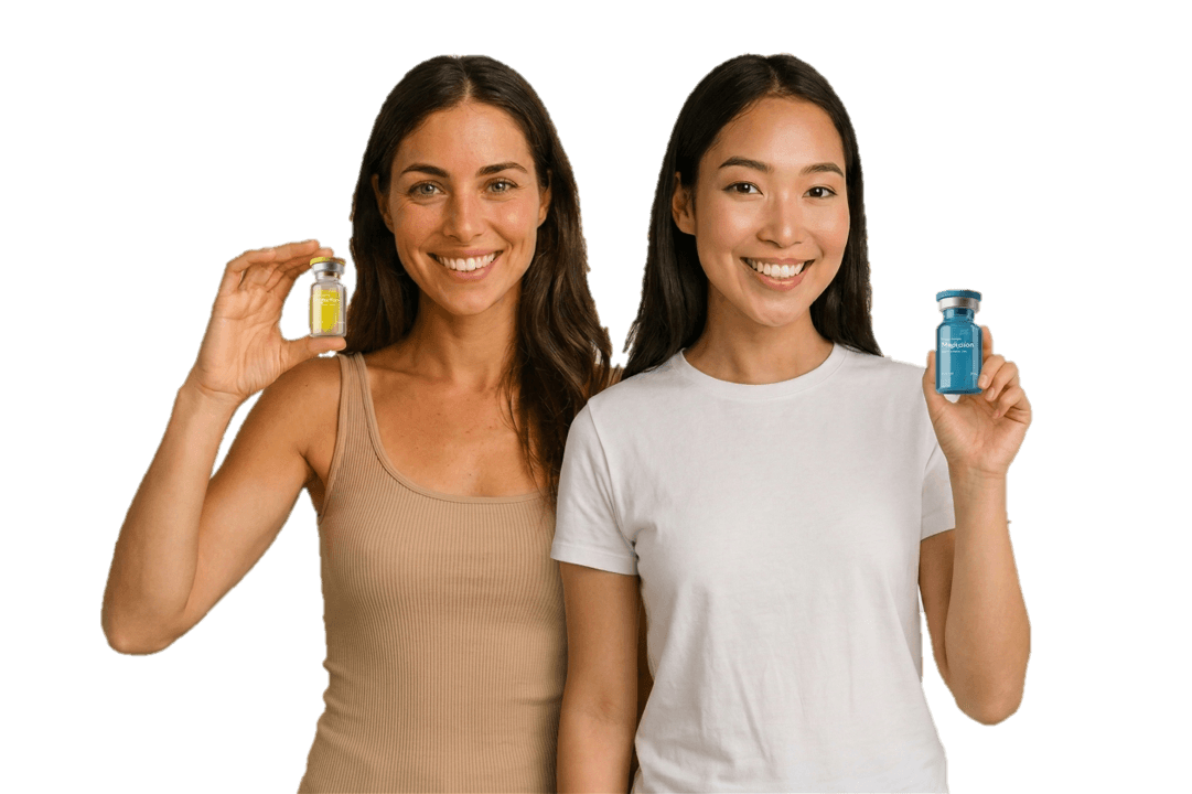 Livyn patients holding GLP-1 vials